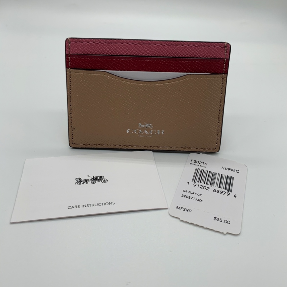 Coach Color-Block Wristlet & Card Case - Picture 2 of 7